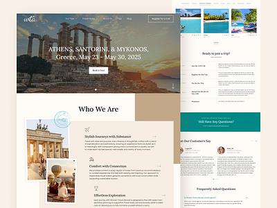 Travel Company Landing Page adventure cleandesign elegant elegantdesign exploretheworld landing landing page light luxury luxurytravel modernui travel travelmore travelwebsite tripofalifetime uiuxdesign wanderlustvibes webdesign women world