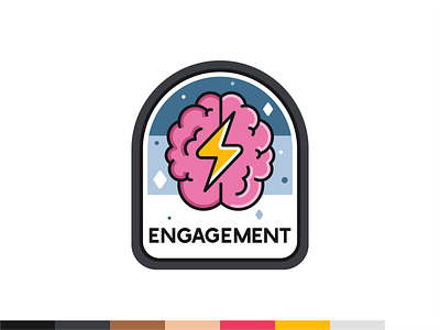Engagement badge achivements badge brain branding design engagement fast graphic design icon icon set iconography illustration logo patch speed sticker test typo vector