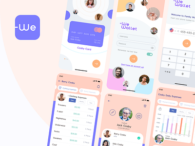 -We Wallet App Design app appdesign appicon color design finance icon illustraion logo mobile typography ui uidesign user vector wewallet