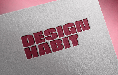 Design Habit Branding proposal bold branding branding and identity branding design confident deboss envelope heavy typography india letterhead logo design red studio branding