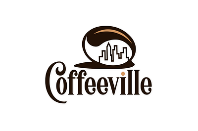 Cofeeville Logo Design cofeeville logo coffee coffee beans logo coffeetown illustations logo logodesign