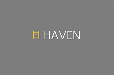 Haven Logo Design adobe billboard branding calm car design graphic design haven home id card illustration logo logo design photoshop safety typography white yellow