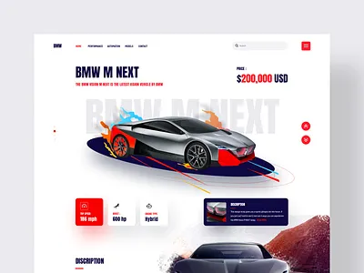 Car - Landing Page 2020 3d automobile bmw business car concept ironsketch landing page ui user experience user interface design ux website