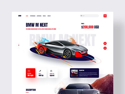 Car - Landing Page 2020 3d automobile bmw business car concept ironsketch landing page ui user experience user interface design ux website