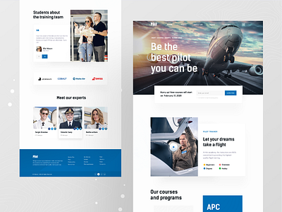 Pilot Training Course Landing page 2020 trends airline branding clean design concept course courses creative landing page design landing page ui landingpage minimal pilot popup design trendy uidesign webdesign website website concept