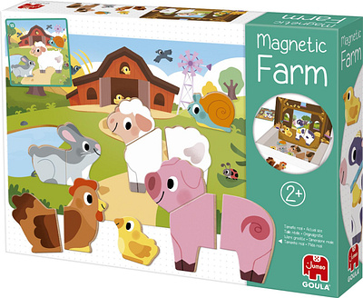 Magnetic Farm 🐓🐖🐔🐑 art cute game illustration illustrator kidlit product toddler toy