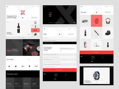 #2 RedXStudio - Website Project 3d agency branding flat graphic greyscale homepage list minimalism product studio typogaphy ui ux visualization web webdesign website