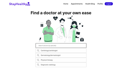 StayHealthy front-end website front end website