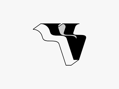 The letter V - Logo design, monogram abstract logo letter v lettering logo logo design logotype minimalist logo modern logo monogram salvador dali suralism logo surealism typography v logo