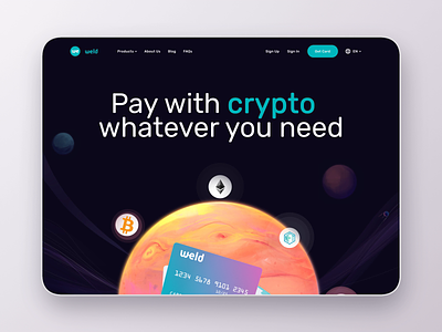 Pay with the crypto-card from your balances on the exchanges animation app card crypto cryptocurrencies fintech graphic design illustration metaverse money motion graphics ui ux web30