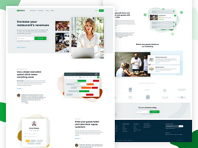 Pro.restu website redesign brand clean design landing manager microsite page product product design reservation responsive table
