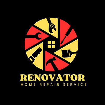 Renovator - Home Repair Service Logo Design graphic design logo