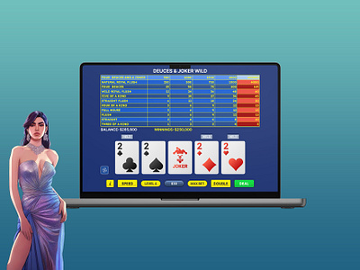 Video Poker - Gambling Casino Game 3d animation app betting branding casino design gambling game graphic design illustration logo motion graphics poker slots typography ui ux vector video poker