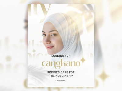 Halal Beauty Care Promotion | Flyer beauty beauty care branding clean design flyer graphic design halal islamic minimalist muslimah natural poster promotion typography white