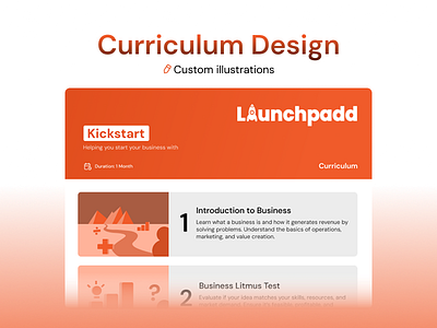 Curriculum Design for Business Course branding colors curriculum design custom illustrations design figma graphic design illustration red syllabus design vector visuals