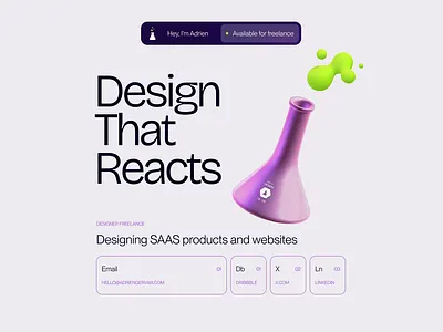 👨🏻‍🔬 New portfolio designer freelance portfolio saas science ui ui ux ux