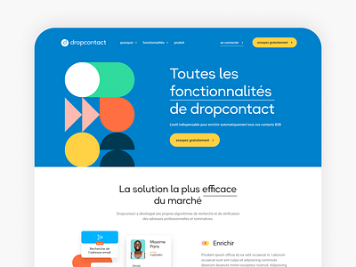 Dropcontact Exploration Features art direction branding design desktop interface landing ui ux webdesign website