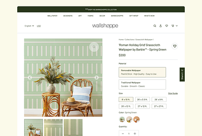 Wallshoppe Website Design - Product Page Ecommerce art decor decor ecommerce figma lightspace product page ui ui design wallshoppe web design website