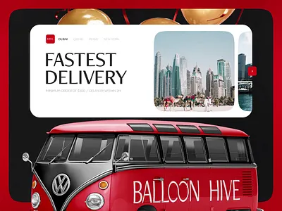 Balloon Delivery animation balloon branding delivery design e commerce interaction design interface landing mobile motion motion graphics product design promo site typography ui ux uxui web design