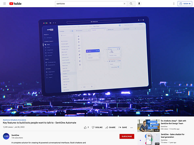 Product video - SentiOne Automate 3d a.i ai blender bot bots chatbot chip circuits customer cyber davinci digital hud nlu sci fi scifi services technology video