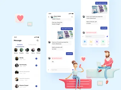 Online Learning App Concept academy artwork chatting clean course illustration learning learning app learning english learning management system learning platform minimal minimalist product ui design uiux