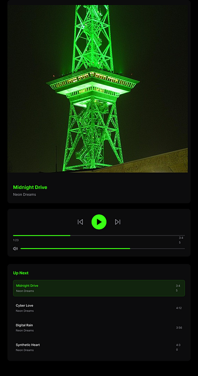 Music Player. design music player ui ux