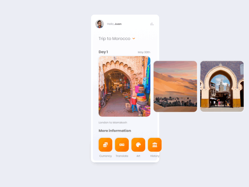 Trip Guide app design ui ui design uiux ux ux design