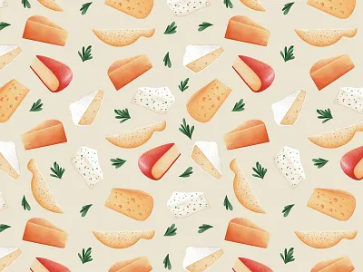 Let’s get gooey 🧀 cheese cute drawing food gooey illustration pattern pattern design procreate