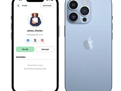 Profile Ui for mobile application branding mobile design ui ux design