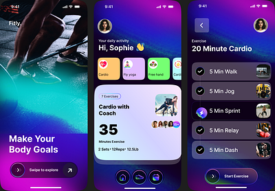 Design for a Mobile Fitness App! product design ui ux uxui