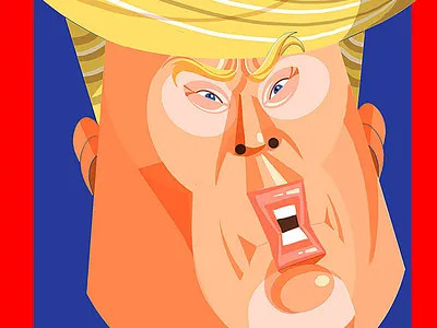 Donald Trump caricature caricature cartoon digital art digital illustration donald trump drawing illustration maga painting politics procreate trump