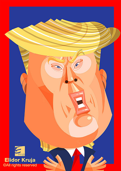 Donald Trump caricature caricature cartoon digital art digital illustration donald trump drawing illustration maga painting politics procreate trump