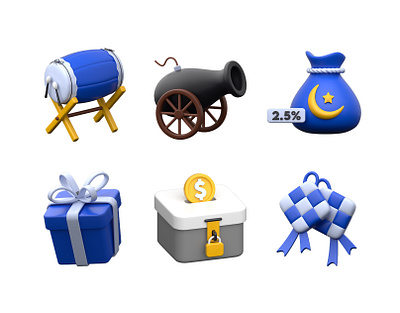 Ramadan 3D icon set✨✨ 3d ramadan design aesthetic festive celebration religious cultural