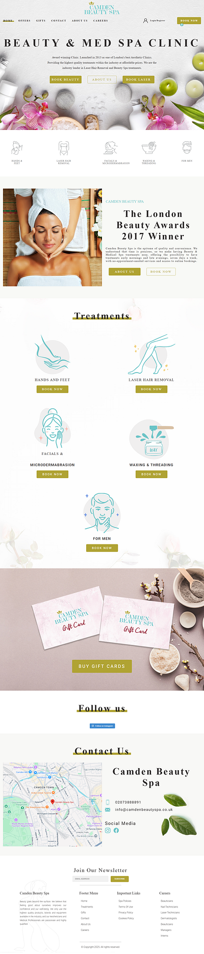 camdem beaty spa beauty branding decoration ecommerce logo shopify