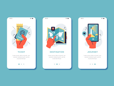 Travel App Onboarding Illustration illustration onboarding travel travel app ui vector