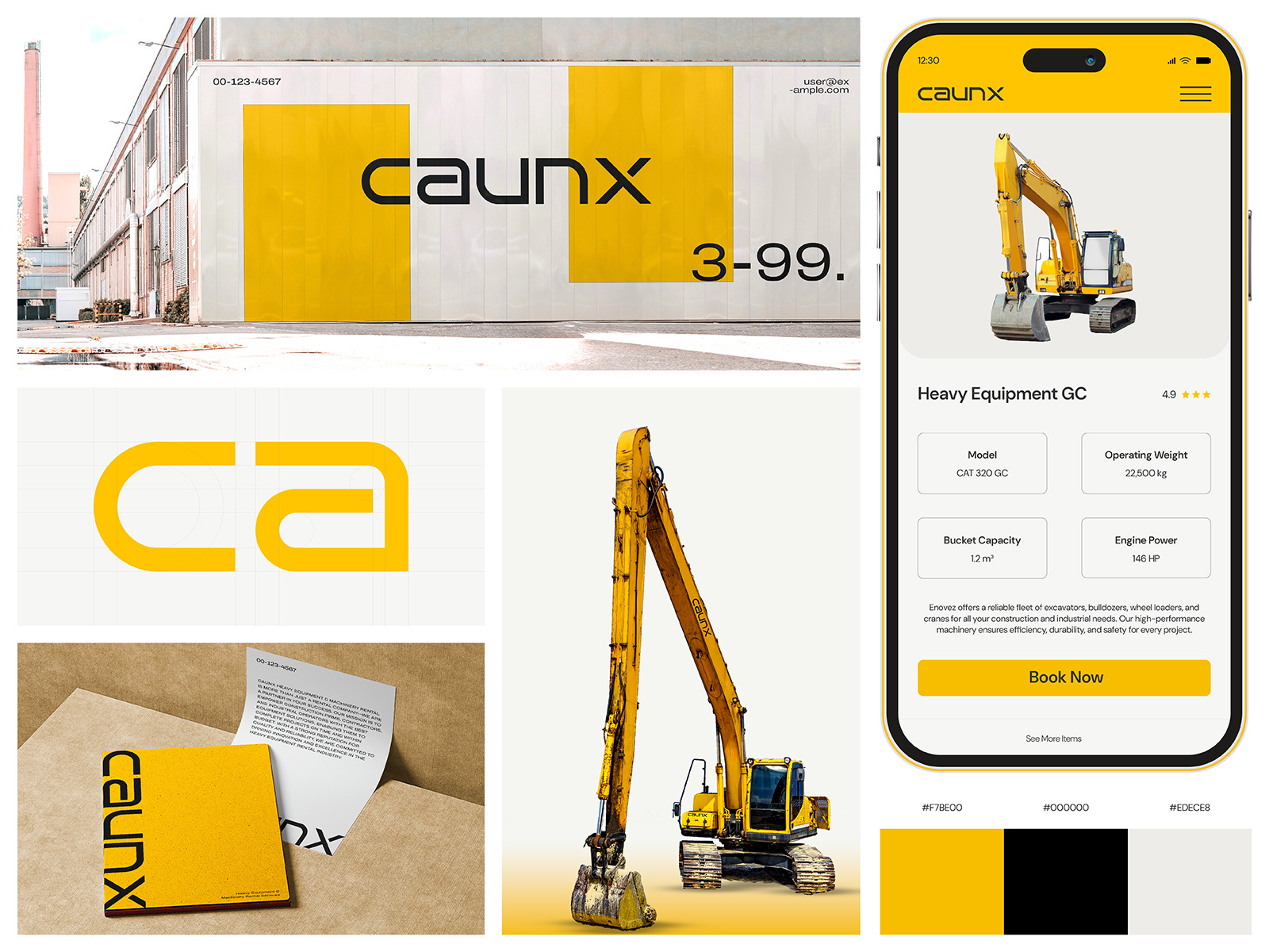 Construction Equipment Branding brand branding construction equipment graphic design heavy logo logotype