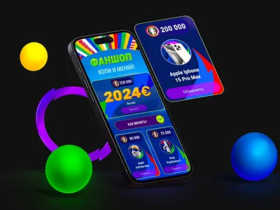 Landing Euro2024 3d branding graphic design ui