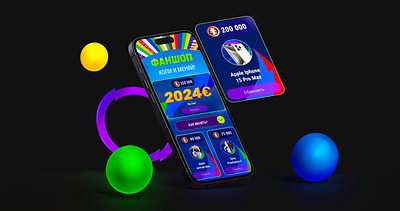 Landing Euro2024 3d branding graphic design ui