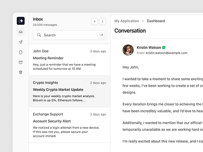 Minimal inbox screen bootstrap chat conversation dashboard email inbox layout mailbox minimal template ui