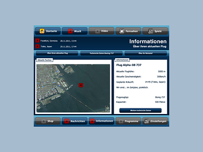 Inflight Entertainment System balsamiq wireframes css html macromedia fireworks sublime editor ui