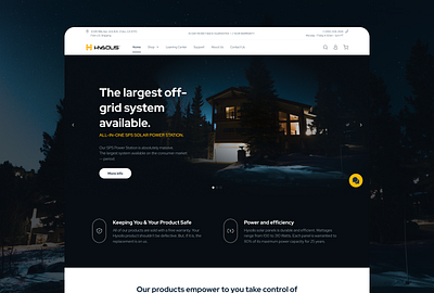 Hysolis Website Design - Homepage Solar Panel & Power Stations ecommerce design figma homepage hysolis landing page lightspace power power station shopify solar energy solar panels sun panels ui design website design