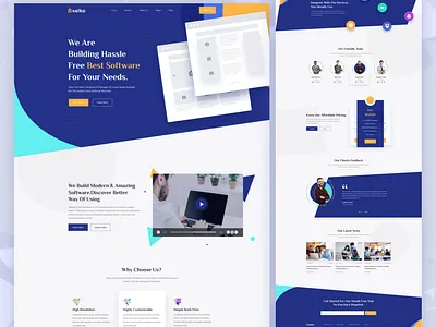 Software landing page. 2020 2020 design 2020 trend agency animation creative design landing page minimal saas app saas design saas landing page saas website software software company software design ui web web design website