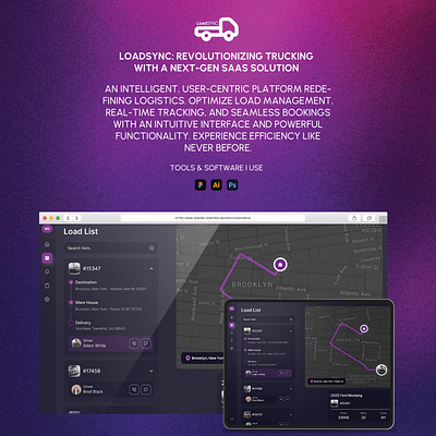 Load SYNC - SaaS adobe illustrator adobe photoshop figma saas saas platform truck system