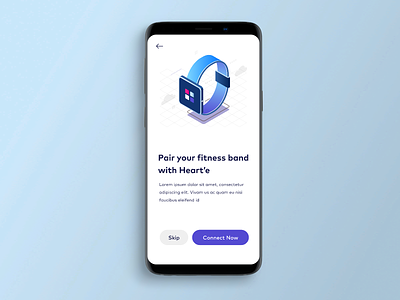 Connect Fitness Band (Onboarding) - Health & Fitness App activity appdesign cardio fitness fitnessband healthapp jogging meditation mobileap modern running ui uidesign ux wellness workout yoga