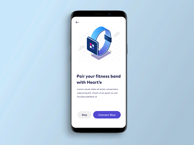 Connect Fitness Band (Onboarding) - Health & Fitness App activity appdesign cardio fitness fitnessband healthapp jogging meditation mobileap modern running ui uidesign ux wellness workout yoga