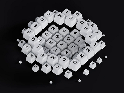 ⌨️Keyboard Bloom 3d animation 3d art 3d modeling 3d render animation blender cgi keyboard minimal motion graphics