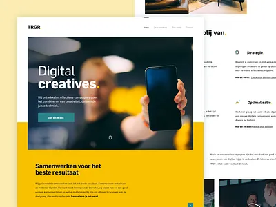 TRGR - Home Page agency redesign ui ui design uidesign ux ux ui ux design uxdesign website website design