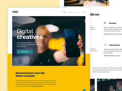 TRGR - Home Page agency redesign ui ui design uidesign ux ux ui ux design uxdesign website website design