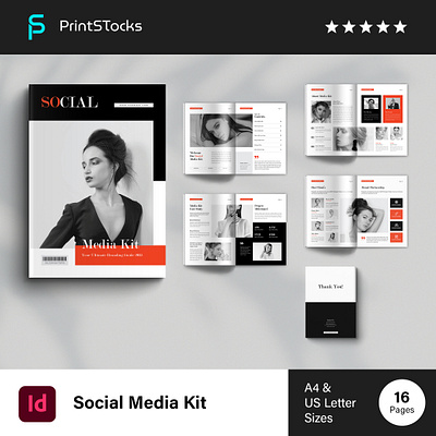 Social Media Kit Brochure Template branding brochure clean corporate creative proposal design digital flyer graphic design kit minimal minimalist modern new portfolio print print template social social media kit template