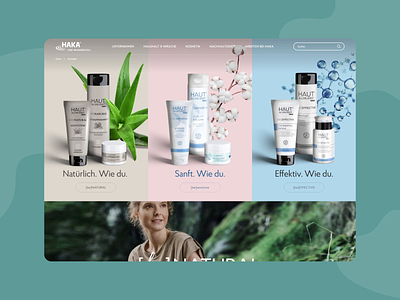 HAKA - Corporate website about us beauty company corporate corporate website ui ux wellness
